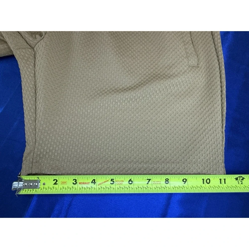 Fleece Factory Men's Medium Brown Shorts Textured Inner Drawstring 7